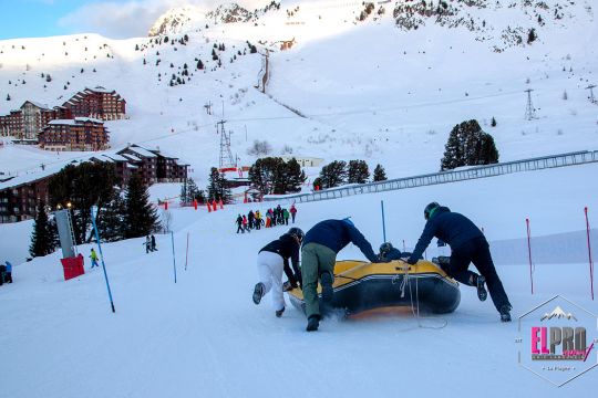 Raft sur neige