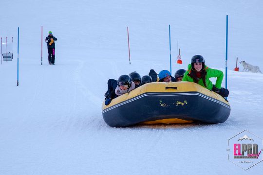Raft sur neige