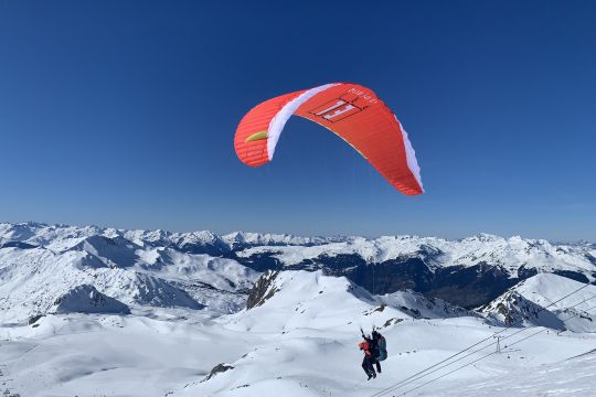 Vol Montagne hiver à La Plagne - Savoie Mont Blanc