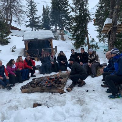 Activité incentives à La Plagne  : Cabane du Bûcheron