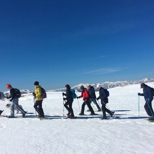 Activité incentives à La Plagne  : Relais raquettes